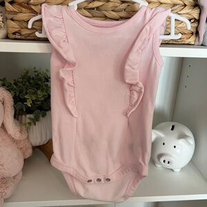 Pink Ruffled Baby Onesie